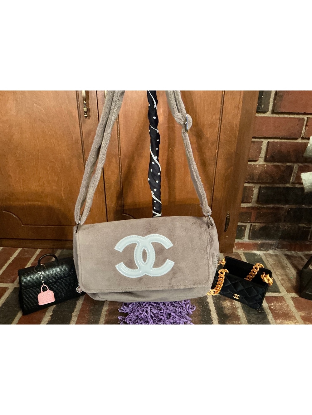 Chanel Precision Novelty Suede Crossbody